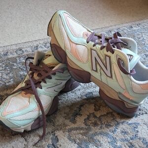 New Balance Pastel Mint and Peach Sneakers
